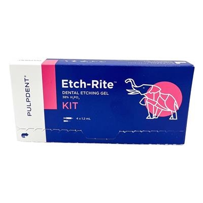 Pulpdent - Etch-Rite 4x1.2mL Syringe W/ Tips