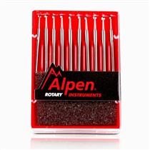 Coltene - Alpen Friction Grip Surgical Length Carbide Burs-Cross Cut Tapered Fissure