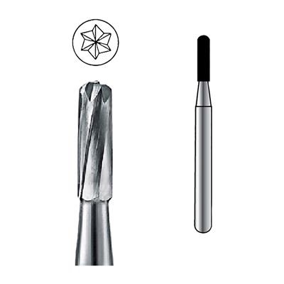 Coltene - Alpen Friction Grip Surgical Length Carbide Burs-Round End Fissure