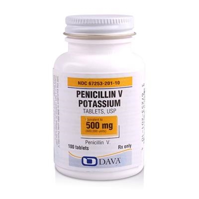 Dava Pharmaceutical - Penicillin VK 500Mg 100/Pack