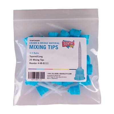 Dental City - Mixing Tips Blue C&B 1:1 Long with Taper End 25/pkg