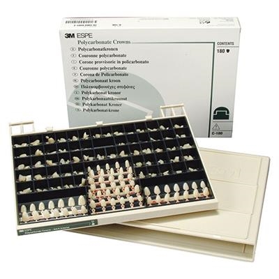 3M - Polycarbonate Adult Anterior Set 120 Crowns C-180