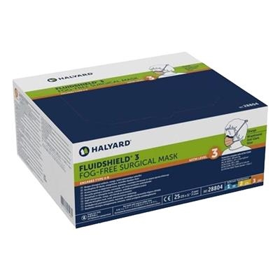 Halyard - Fluidshield 3 ASTM Level 3 Surgical Tie-On Mask