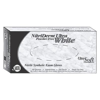 Innovative Healthcare - Nitriderm Ultra White Nitrile Powder Free Exam Gloves