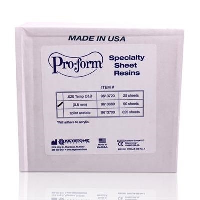 Keystone Industries - Sheet Resin Crown & Bridge .020 50/Box