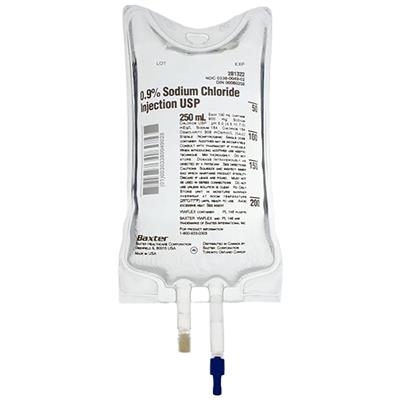 Baxter - Sodium Chloride .9% Saline 250mL Bag L8002