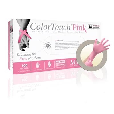 Ansell - ColorTouch Pink Powder Free Latex Exam Gloves