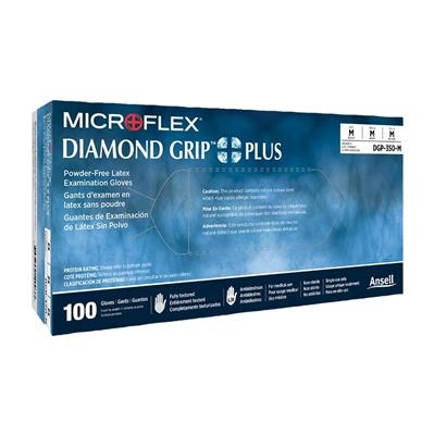 Ansell - Microflex Diamond Grip Powder Free Latex Exam Gloves