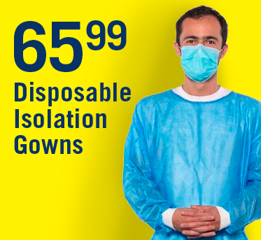 Plastcare Knit Cuff Isolation Gowns Blue 