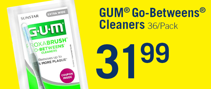 $31.99 GUM Go-Betweens Proxabrush Cleaners 36 per Pack