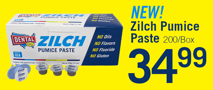 NEW! $34.99 Zilch Pumice Paste 200/Box