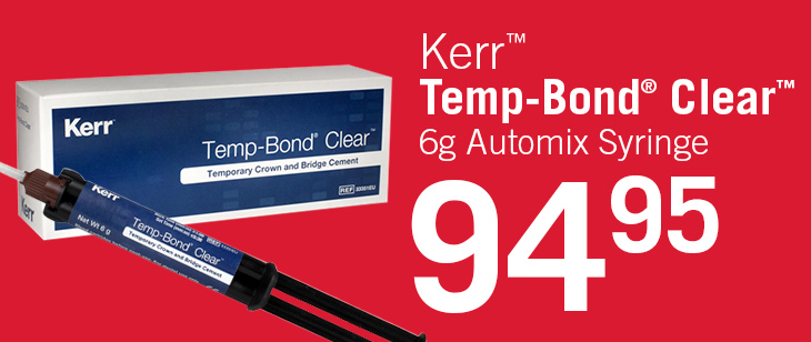$94.95 Temp Bond Clear 6g Automix Syringe