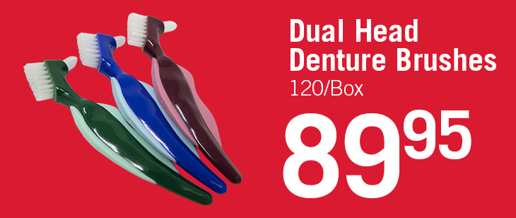 $89.95 Dual Head Denture Brushes 120 per Box