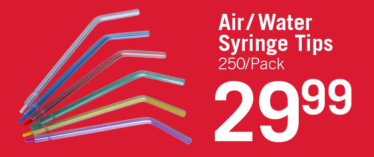 $29.99 Dental City Air/Water Syringe Tips 250/Bag