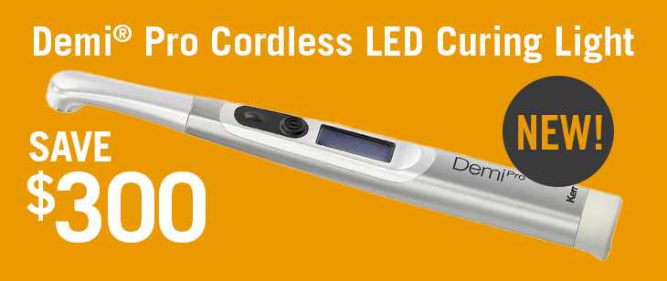 NEW! Demi Pro Cordless LED Curing Light Save $300!