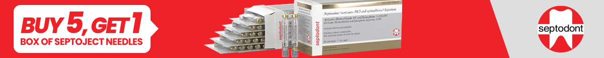 Buy 5 Septocaine Get 1 box of Septoject Needles.