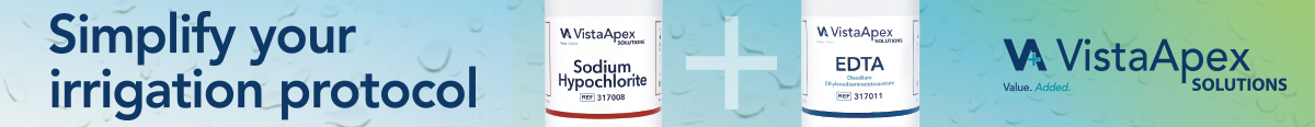 Simplify your irrigation protocol. VisaApex Sodium Hypochlorite and EDTA 